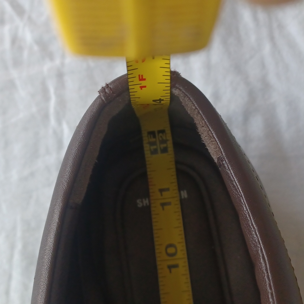 JOHNSTON & MURPHY SHEEPSKIN  BROWN DRESS LACE UP SHOE  13M FITS LIKE 12M - Picture 12 of 14